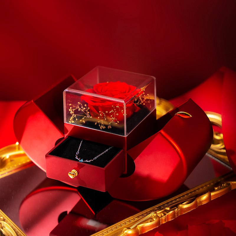 Fashion Jewelry Box Red Apple Christmas Gift