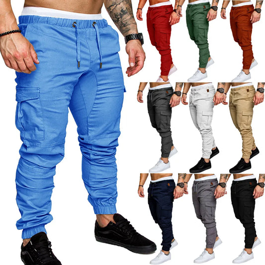 Casual Men Pants Fashion Big Pocket Hip Hop Harem Pants Quality