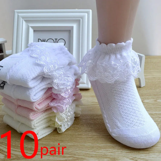 10 Pairs/lot Baby Girls Kids Socks