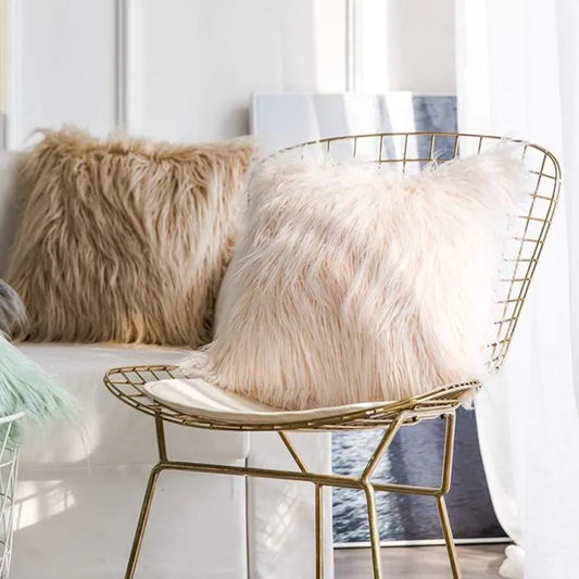 Fluffy Fur Plush Cushion Cover 45x45cm Living Room Decorative