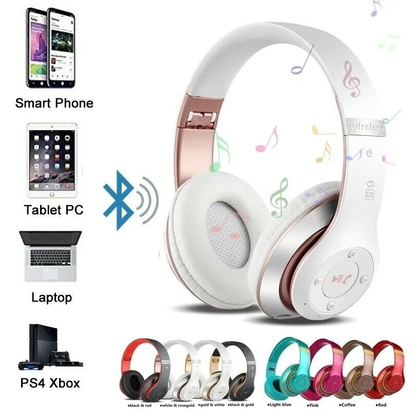 Wireless Headphones Sport Bluetooth 5.0 Earphone Foldable Wirele Handsfree