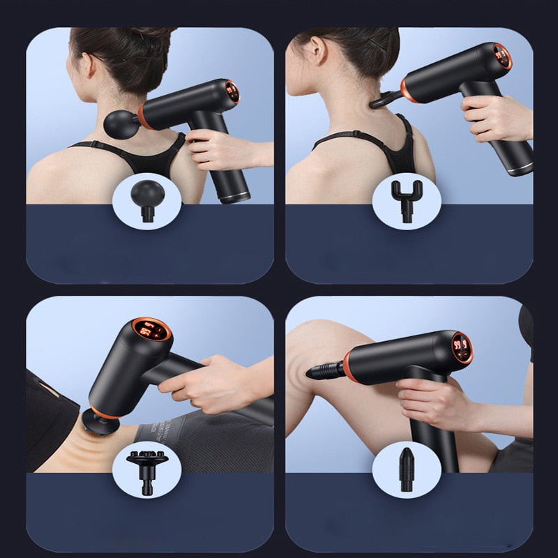 Massage Gun Smart Hit Fascia Gun Electric Neck Massager Tool for Body