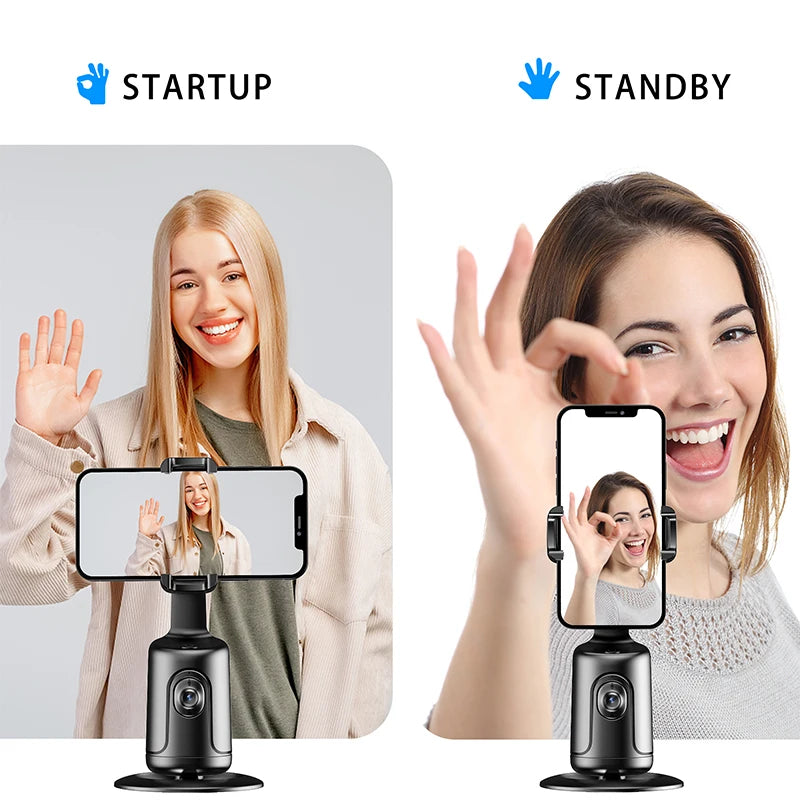 Auto Tracking Phone Holder Auto Face Tracking  360 Rotation Fast Face & Object