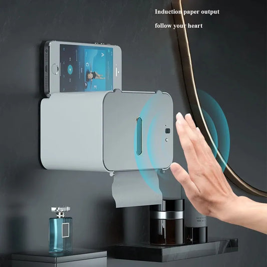 Induction Toilet Paper Holder Shelf Automatic