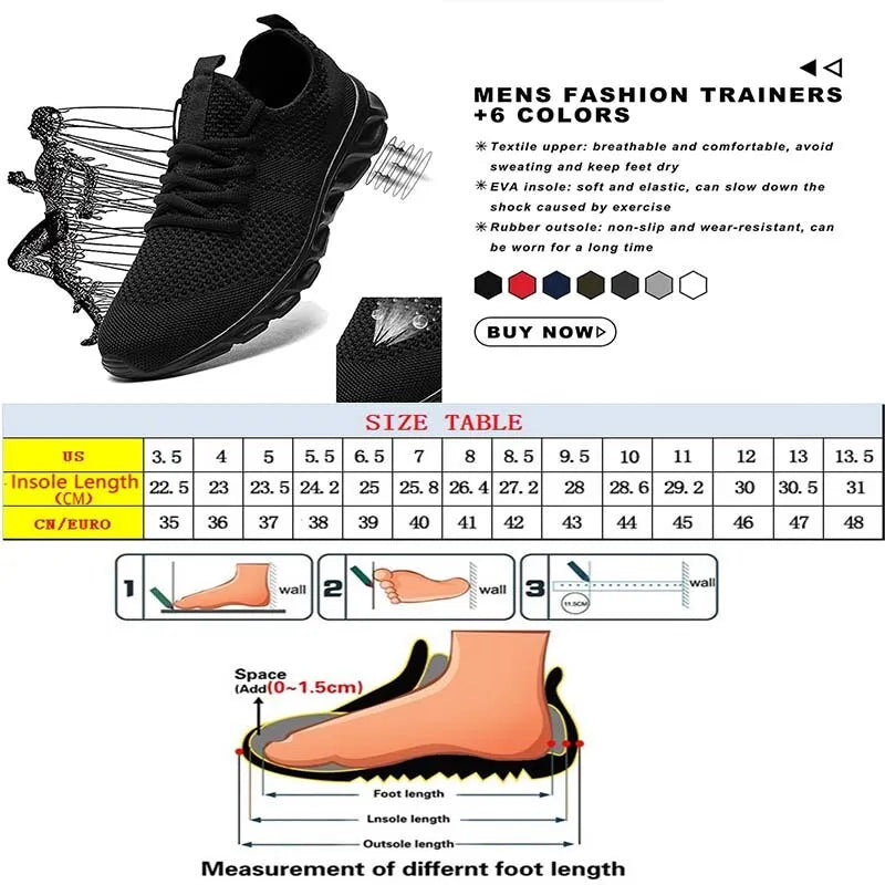 Men Casual Sport Shoes Light Sneakers White Outdoor Breathable