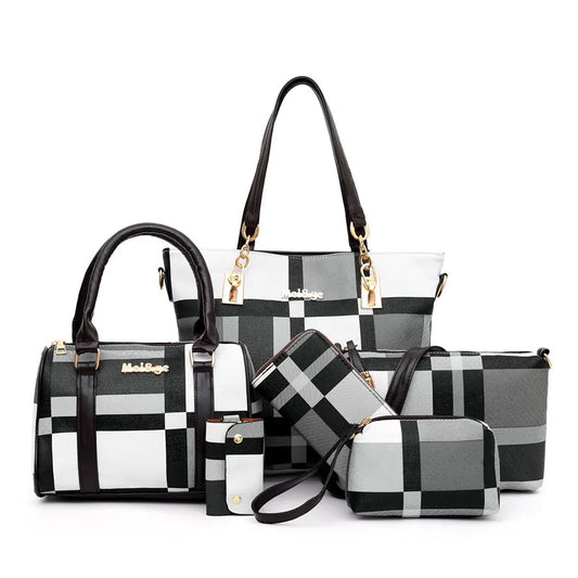 New Fashion Luxury Handbags New 6 PCS Set Women