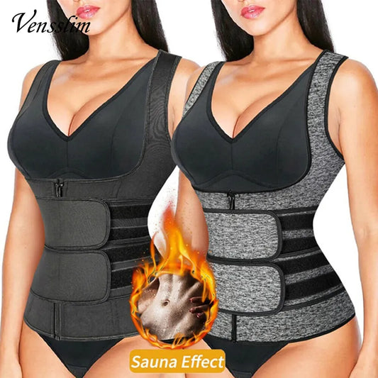 Womens Waist Trainer Corset Sauna Sweat Suit Slimming