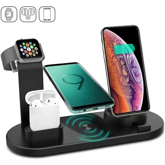 5 In 1 Wireless Charger Stand Pad For iPhone 14 13 12 11X8 Apple Watch Airpods