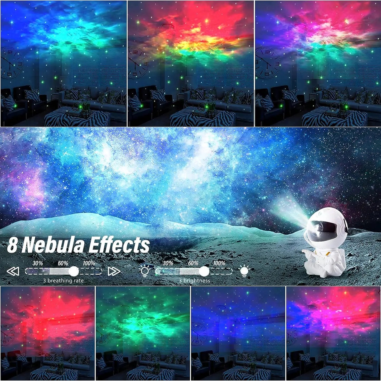 Star Projector Galaxy Night Light Astronaut Space