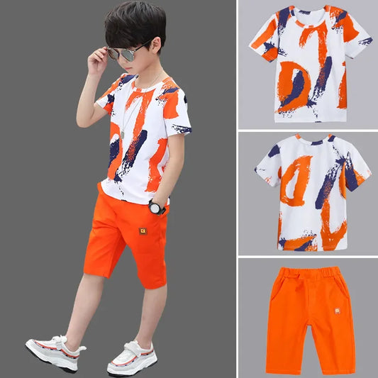 Kids Boys clothes summer outfits Cotton Teenage