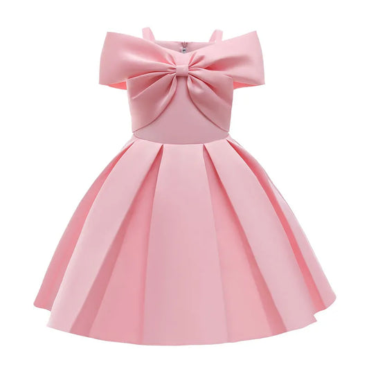 Fashion Solid Kids Dresses for Girls Summer Girls Party