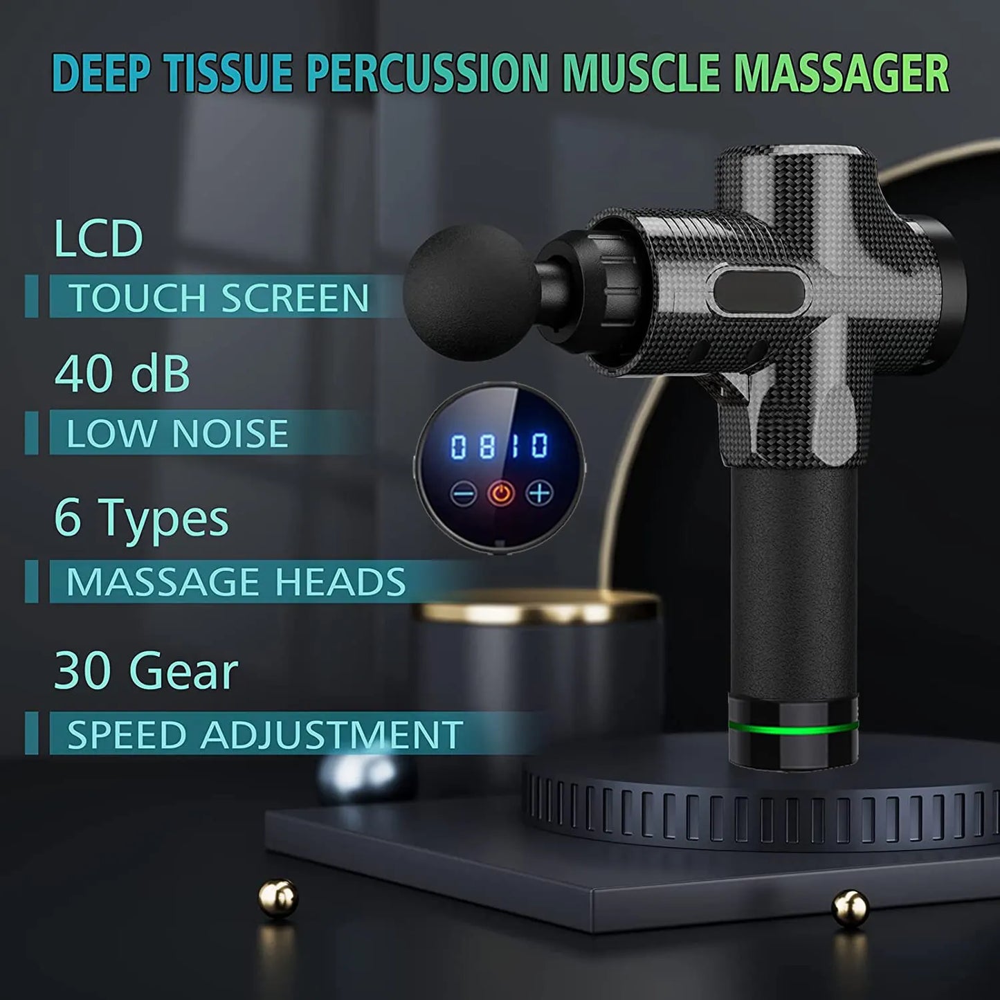 Deep Tissue Massage Gun Portable Facial Muscle Massager Massage Pistool For Back