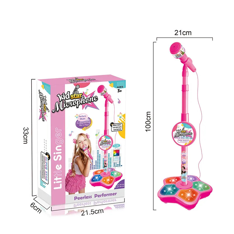 Kids Microphone with Stand Karaoke Song Machine Music Instrument Toys