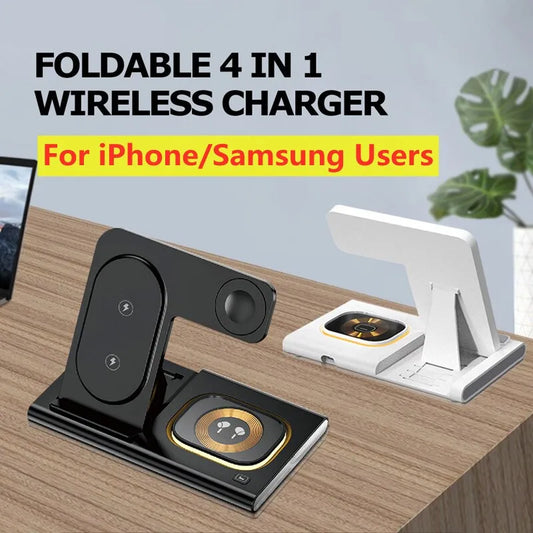 3 in 1 Wireless Charger Stand Pad For iPhone 14 13 12 11 Samsung S22 S21 Galaxy