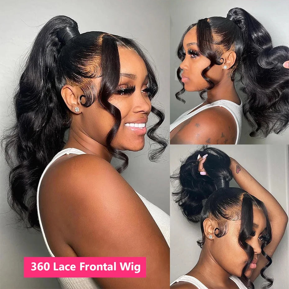 Body Wave 360 Lace Frontal Wigs Human Hair for Ponytail Glueless 13x6 13x4