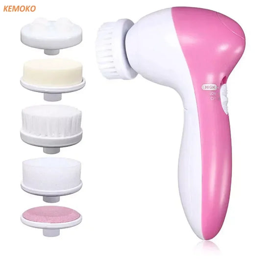 Electric Facial Cleanser Wash Face Cleaning Machine Skin Pore Cleaner Wash  5 in 1