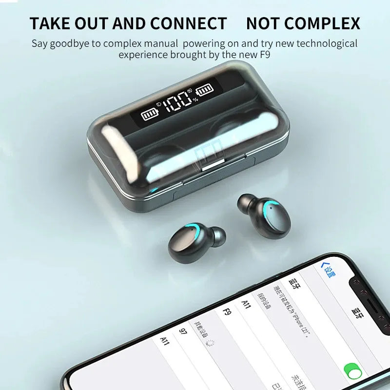 New Wireless TWS Bluetooth Earphone with LED Display