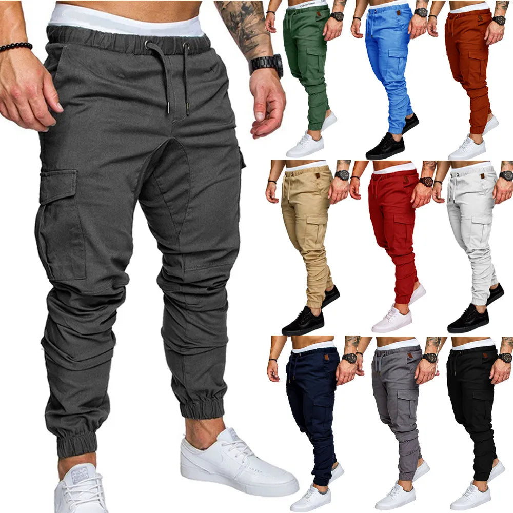 Casual Men Pants Fashion Big Pocket Hip Hop Harem Pants Quality