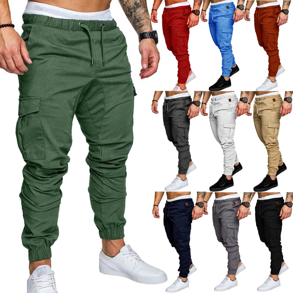 Casual Men Pants Fashion Big Pocket Hip Hop Harem Pants Quality