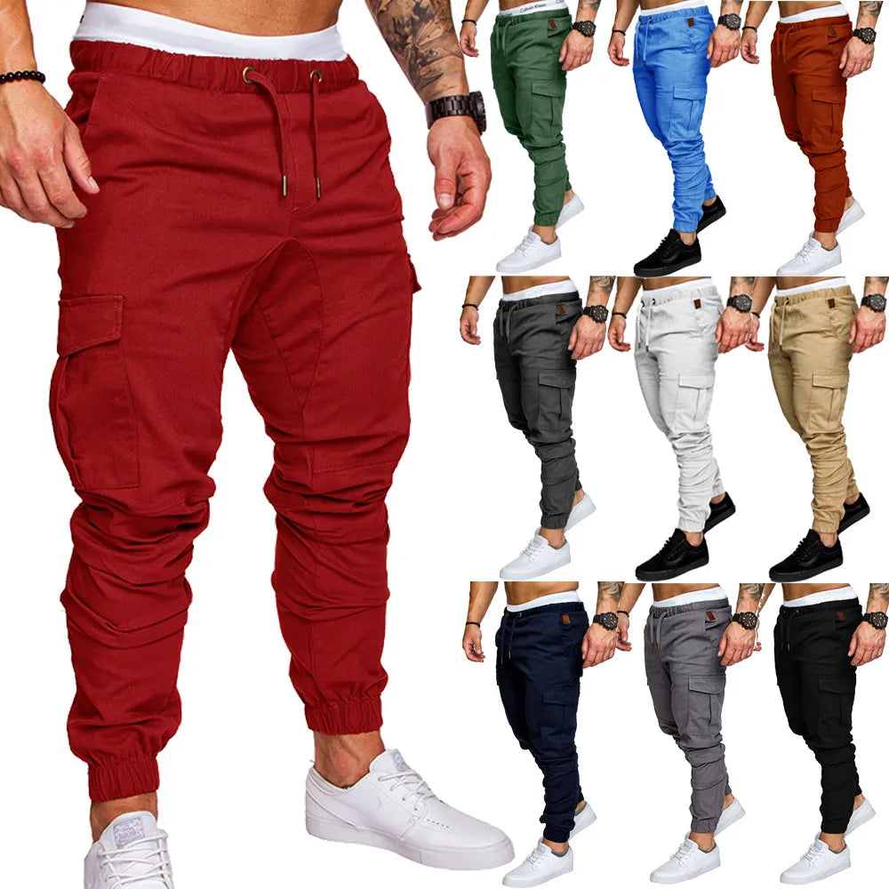 Casual Men Pants Fashion Big Pocket Hip Hop Harem Pants Quality