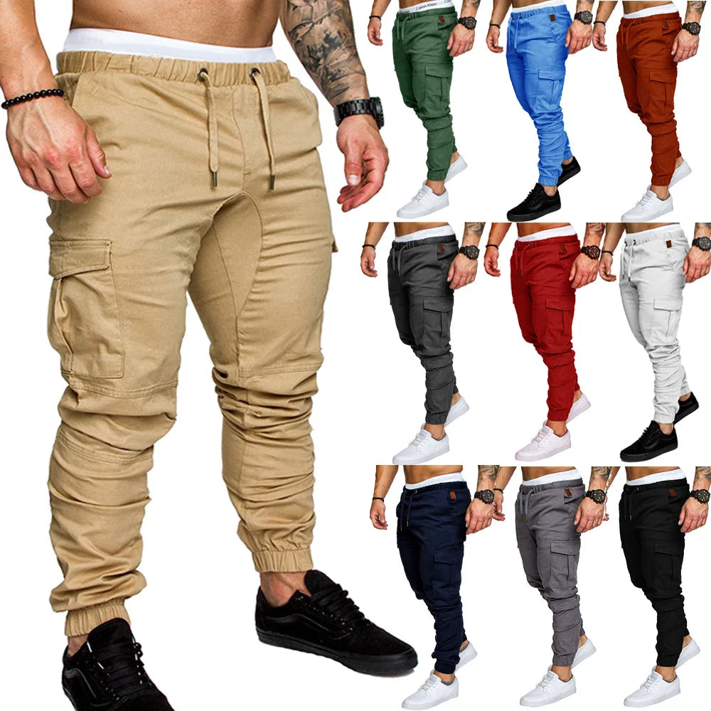 Casual Men Pants Fashion Big Pocket Hip Hop Harem Pants Quality