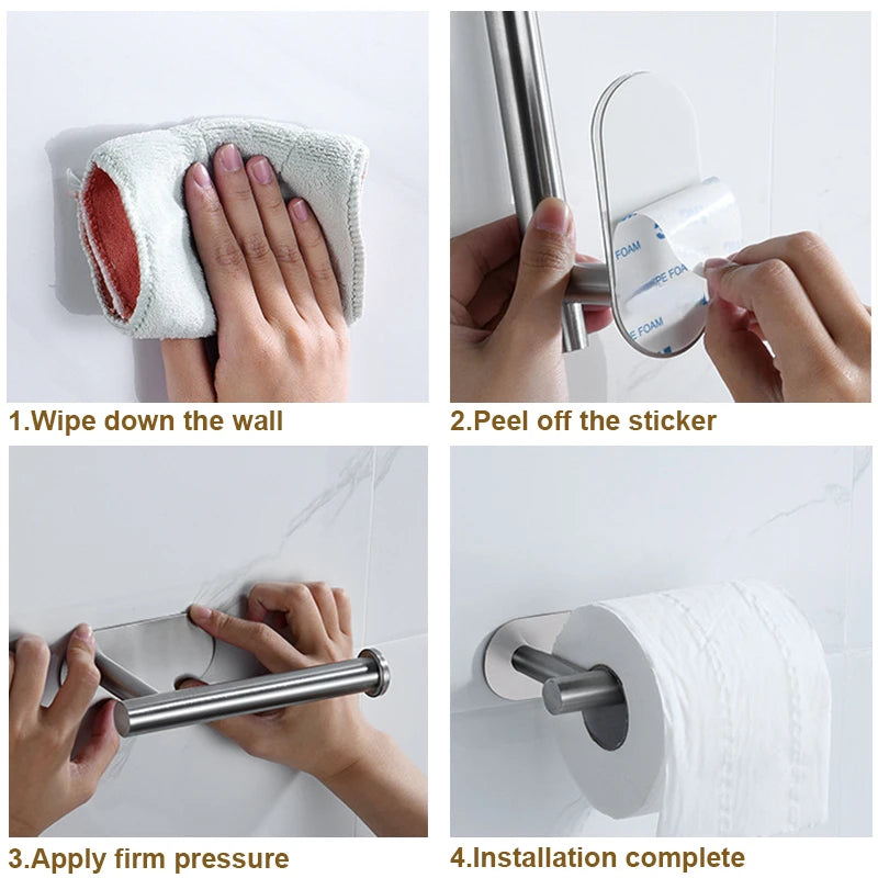 Stainless Steel Paper Towel Holder Adhesive